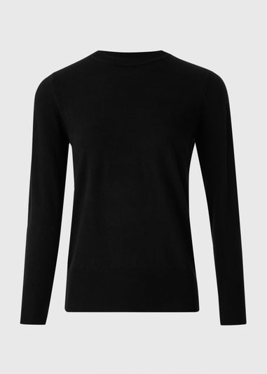 Black Crewneck Soft Jumpers