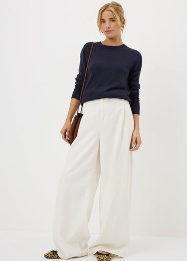 Navy Crewneck Soft Jumper