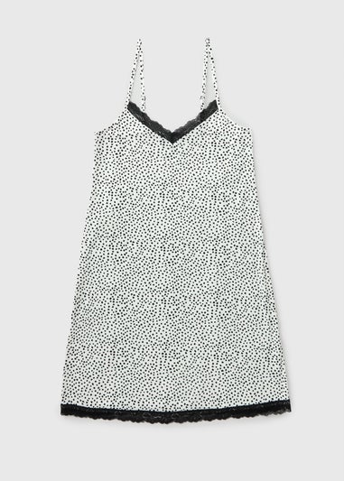 Cream Spot Print Chemise Nightie