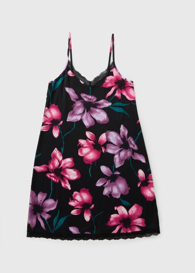 Black Floral Chemise