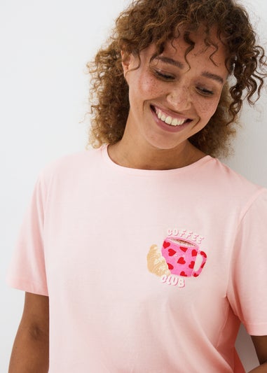 Pink Coffee Club Pyjama Set
