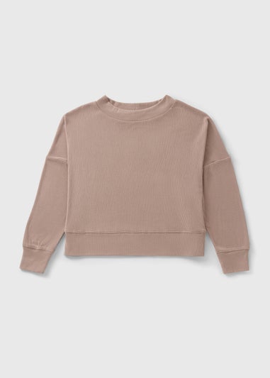 Brown Ribbed Loungewear