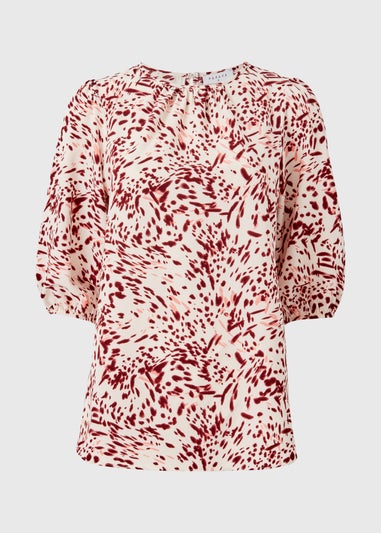 Papaya Petite Pink Patterned Hem Blouse