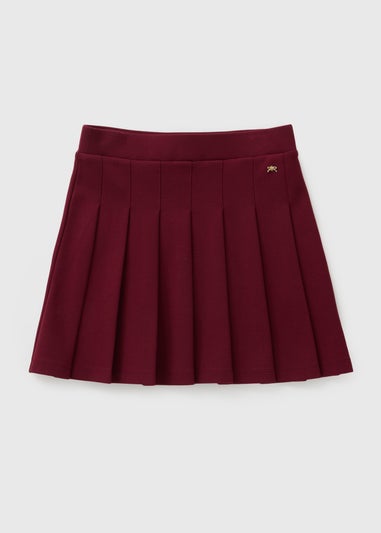 Girls Burgundy Pleated Skirt (7-15yrs)