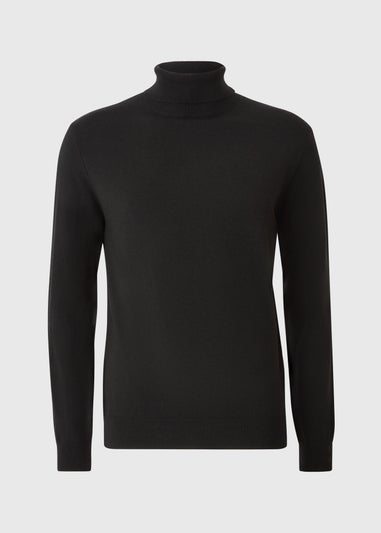 Black Roll Neck Jumper
