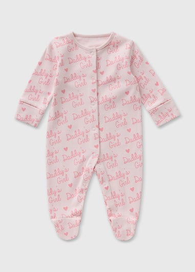 Baby Pink Daddy's Girl Sleepsuit (Newborn-18mths)