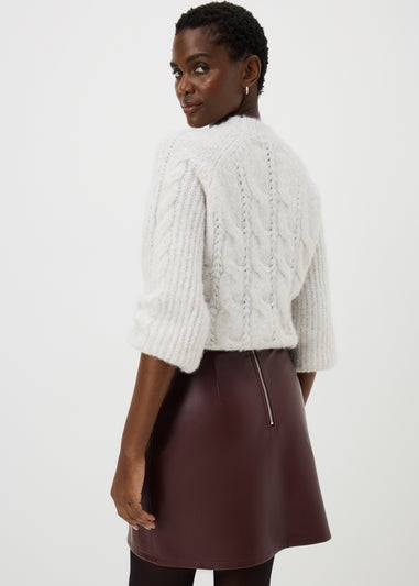 Burgundy Mini Skirt