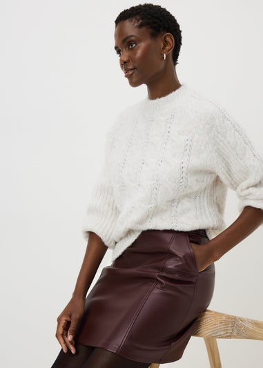 Burgundy Mini Skirt