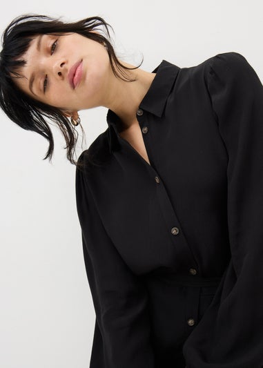 Black Shirt Mini Dress