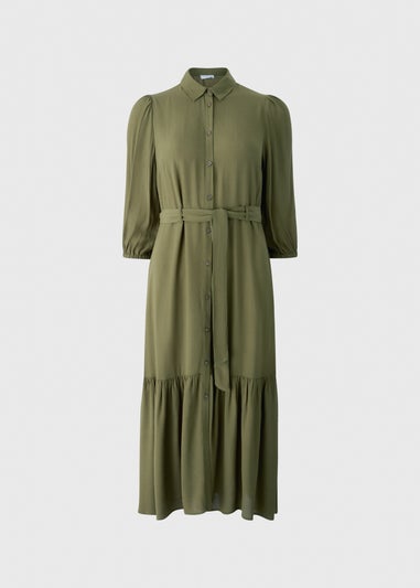 Green Midaxi Shirt Dress