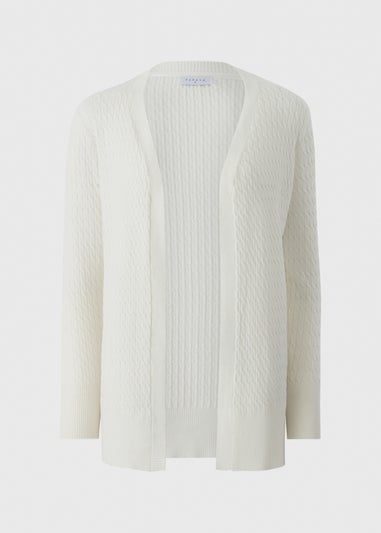 Cream Cable Knit Cardigan