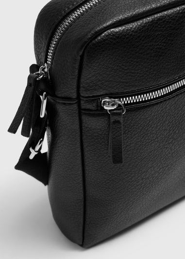 Black Leather Cross Body Bag