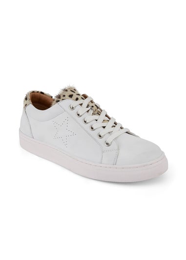 Cotton Traders White Grace Leather Trainers