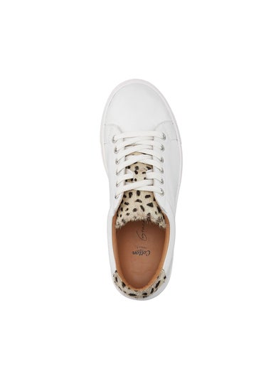 Cotton Traders White Grace Leather Trainers