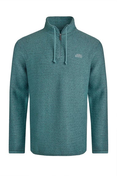 Weird Fish Blue Cruiser 1/4 Zip Macaroni