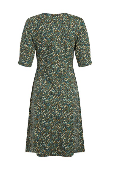 Weird Fish Green Cassandra Jersey Swing Dress