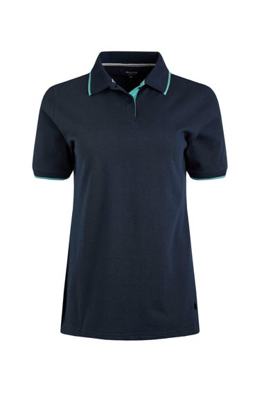 Weird Fish Navy Pammie Pique Polo Shirt