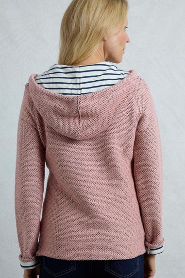 Weird Fish Pink Chicoa Full Zip Macaroni Hoodie