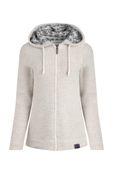 Weird Fish Cream Chicoa Full Zip Macaroni Hoodie