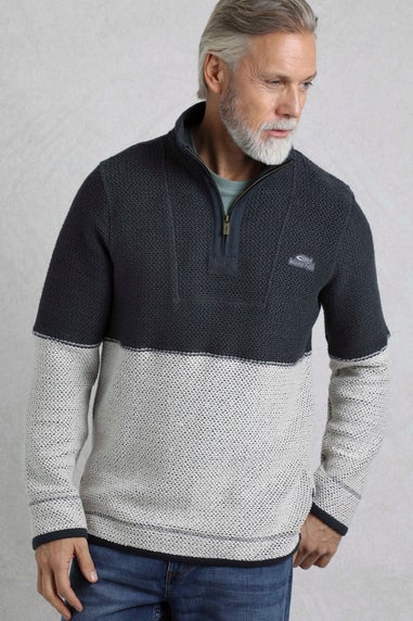 Weird Fish Navy Kielder 1/4 Zip Special Edition Macaroni