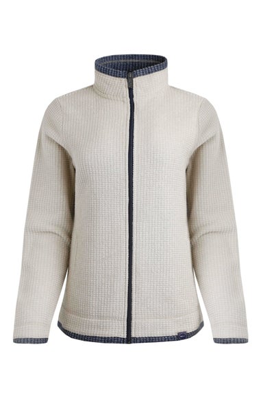 Weird Fish Cream Ariana Full Zip Grid Fleece