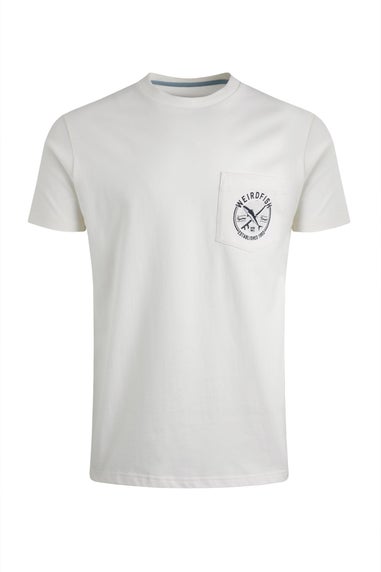 Weird Fish Cream Tidal Branded Pocket T-Shirt