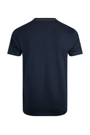 Weird Fish Navy Foothills Front Print T-Shirt
