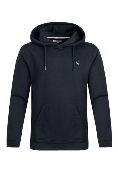 Weird Fish Navy Hugo Branded Popover Hoodie