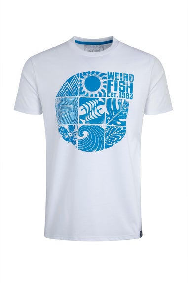 Weird Fish White Summer Sector Graphic T-Shirt