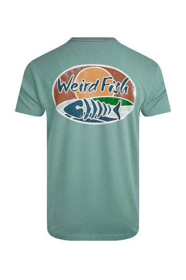 Weird Fish Blue Land & Sea Back Print Graphic T-Shirt