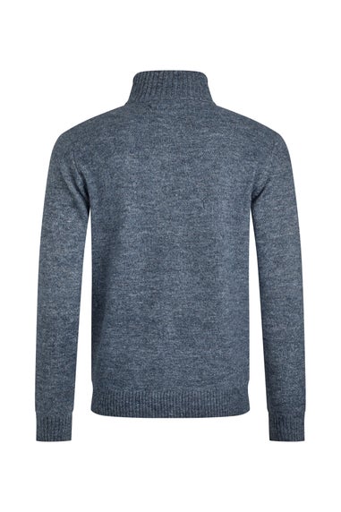 Weird Fish Blue Helmsdale 1/4 Zip Jumper