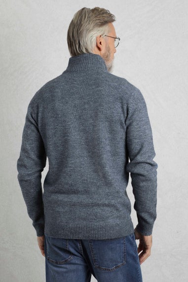 Weird Fish Blue Helmsdale 1/4 Zip Jumper