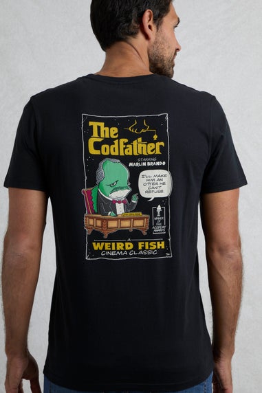 Weird Fish Black Codfather Back Print Artist T-Shirt