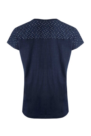 Weird Fish Navy Pernille Cutaway T-Shirt