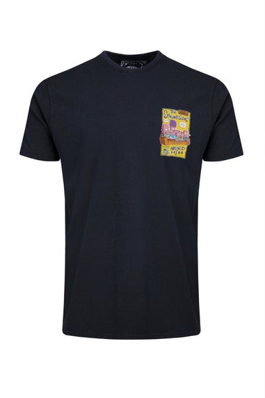 Weird Fish Navy Shrimpsons Back Print Artist T-Shirt