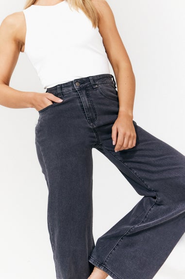 In The Style Black Isla Wide Leg Jeans