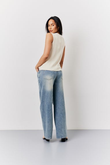 In The Style Blue Straight Leg Jeans