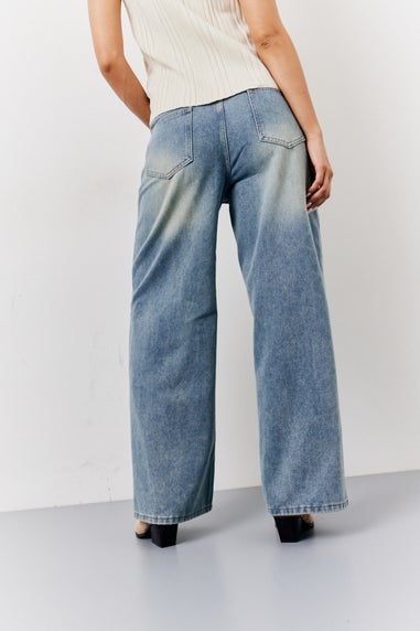 In The Style Blue Straight Leg Jeans