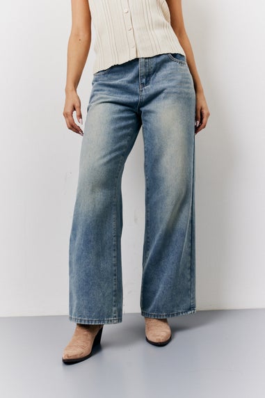 In The Style Blue Straight Leg Jeans