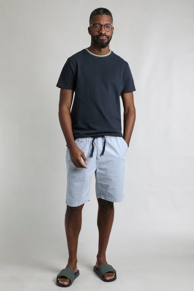 Weird Fish Cream Dewey Stripe Shorts