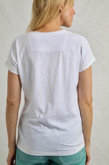 Weird Fish White Set Sail Slub Graphic T-Shirt