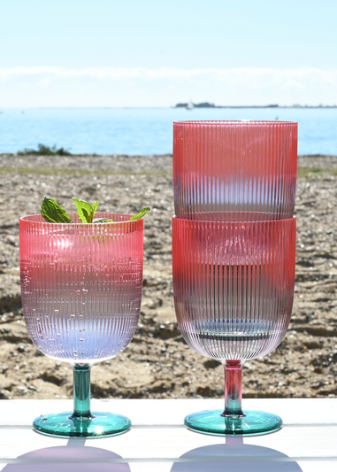 Summerhouse by Navigate Coconut Grove Ombre Stacking Wine Glasses SO4