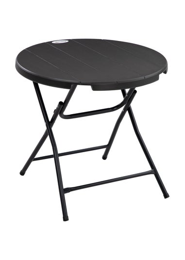 Outsunny Round Garden Dining Table for 4 Foldable Outdoor Table