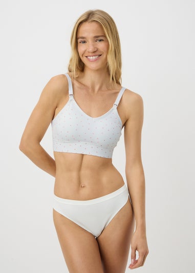 2 Pack White Maternity Bras