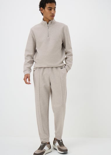 Beige Smart Joggers