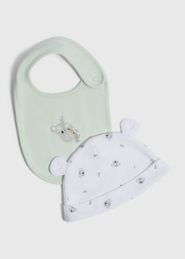 Baby Grey Koala Hat & Bib Set (Newborn-6mths)