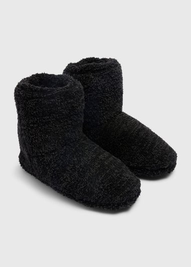 Grey Fluffy Gown Boots