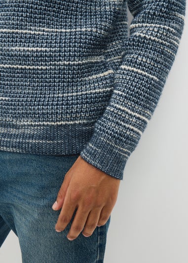 Space Dye Blue Long Sleeve Jumper