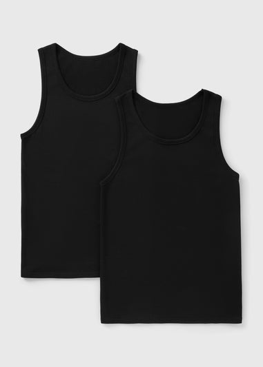 2 Pack Black Thermal Vests