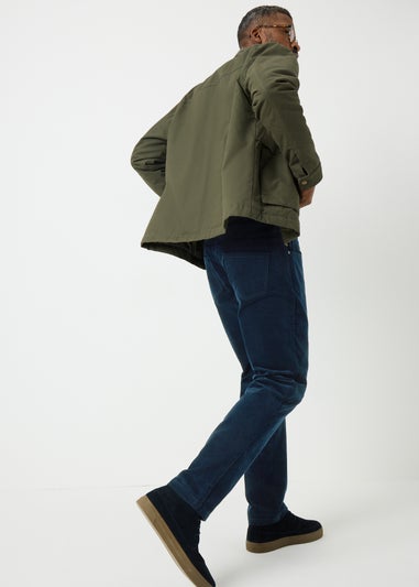 Lincoln Navy Cord Straight Leg Trousers